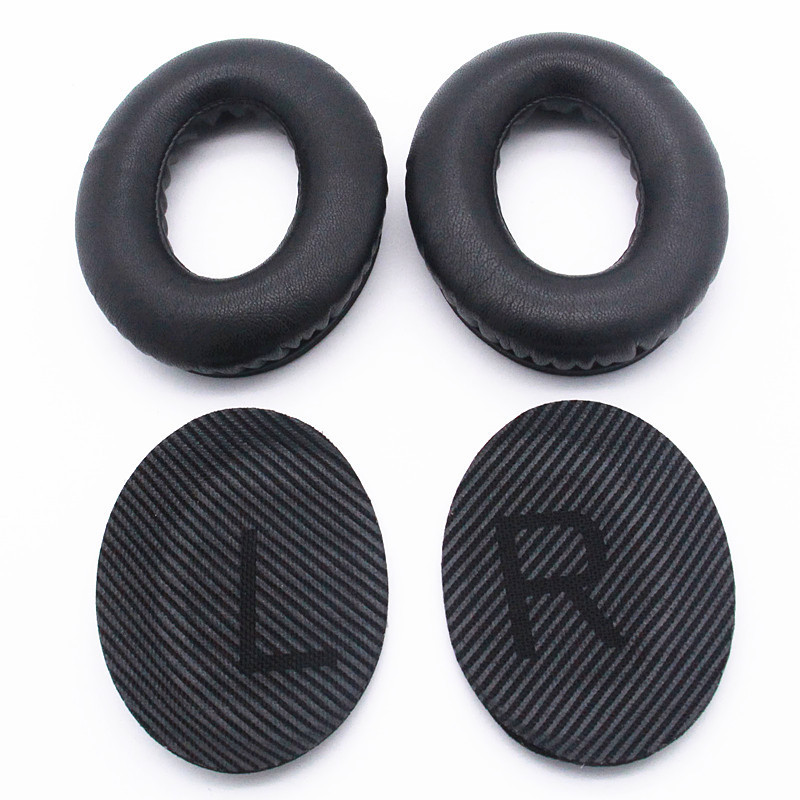 QC35小羊皮黑色耳套+黑色LR垫棉