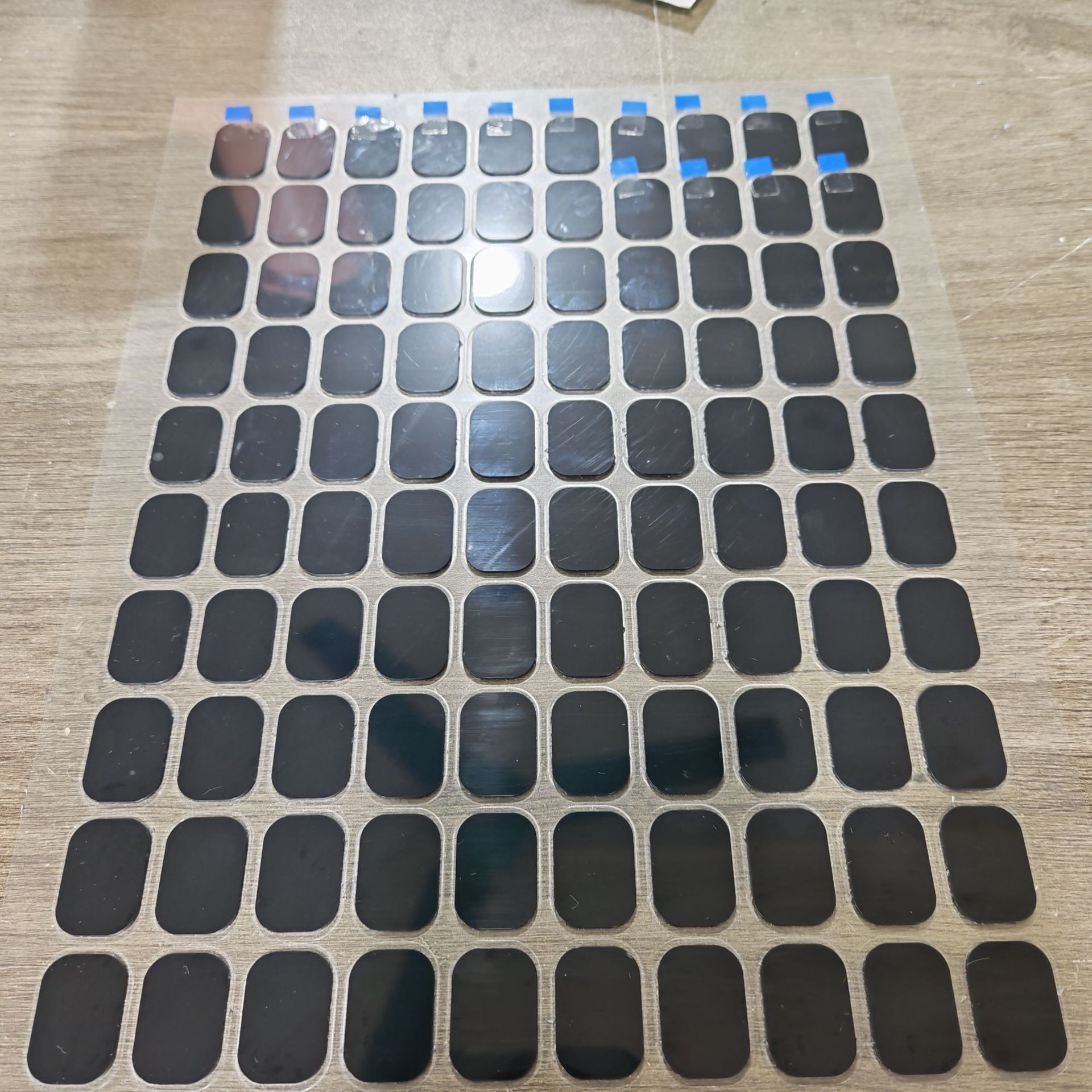 Tea-colored semi-transparent PC acrylic home appliance controller digital display window panel scratch-resistant adhesive irregular cut