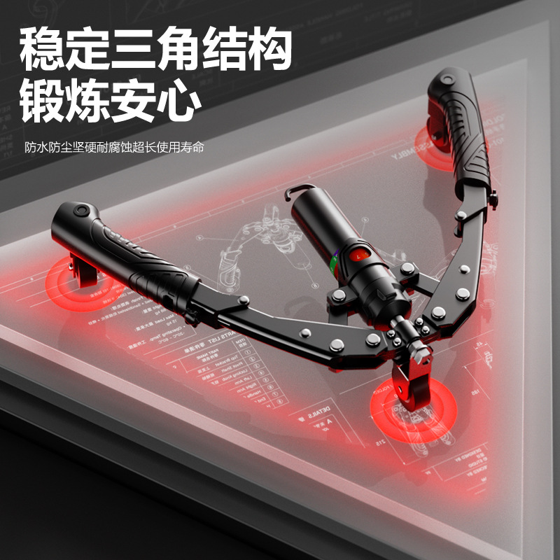 Hydraulic cylinder arm strength bar with wheel ab roller adjustable arm strength bar training arm grip chest muscle