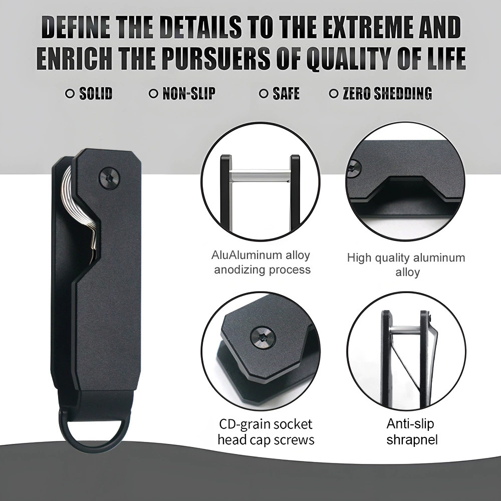 Metal Key Organizer Aluminum Alloy Key Holder Multi-functional Key Clip