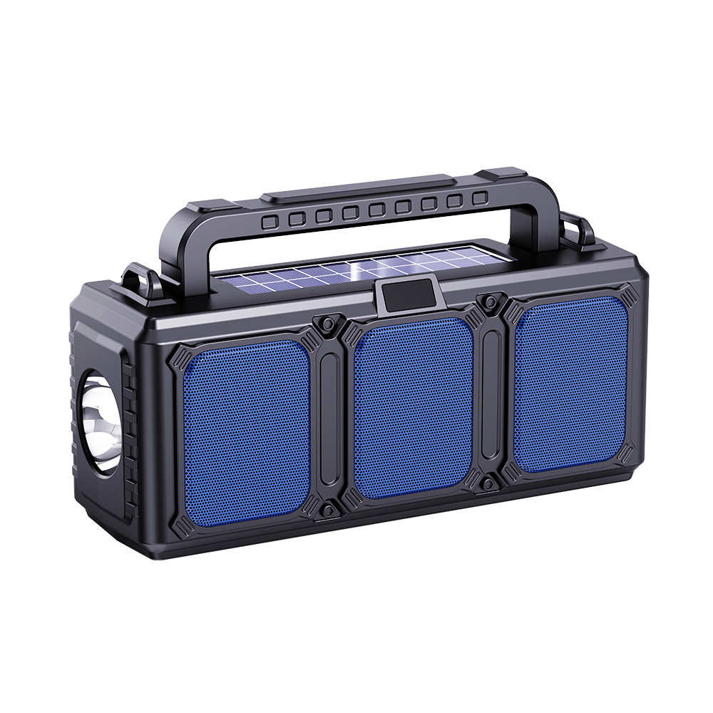 Flashlight Bluetooth Speaker Outdoor Dual Solar Radio Wireless Card Portable Small Speaker Square Dance