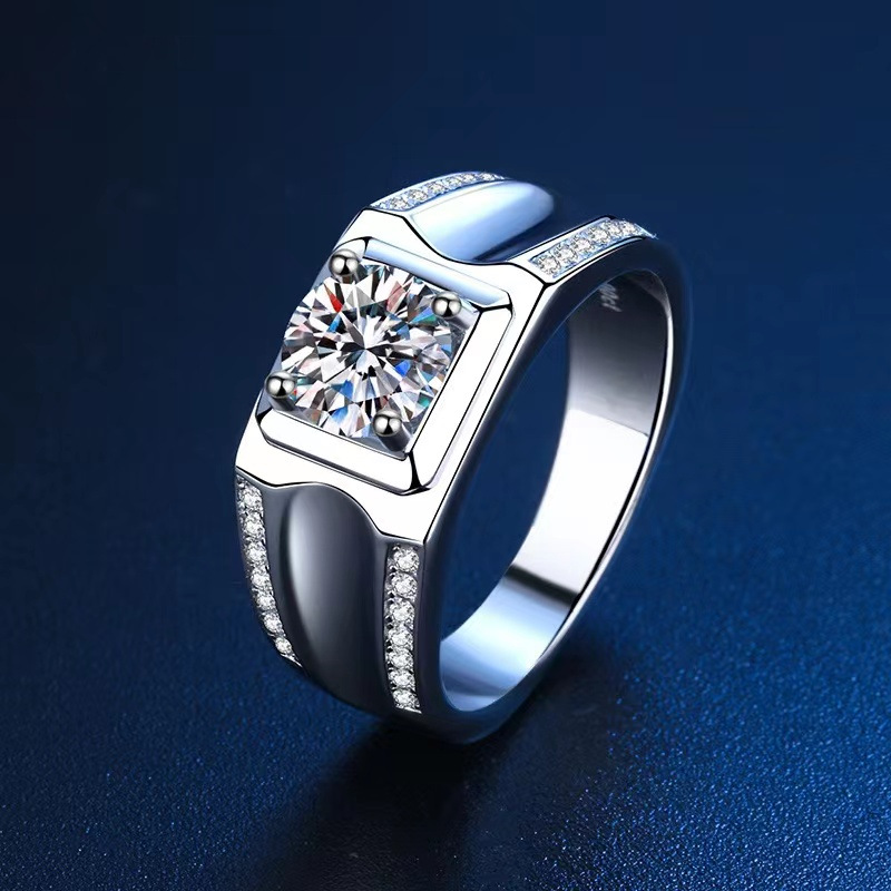 S999 pure silver foot silver crushed ice ring women plain ring white copper silver-plated gift ring niche