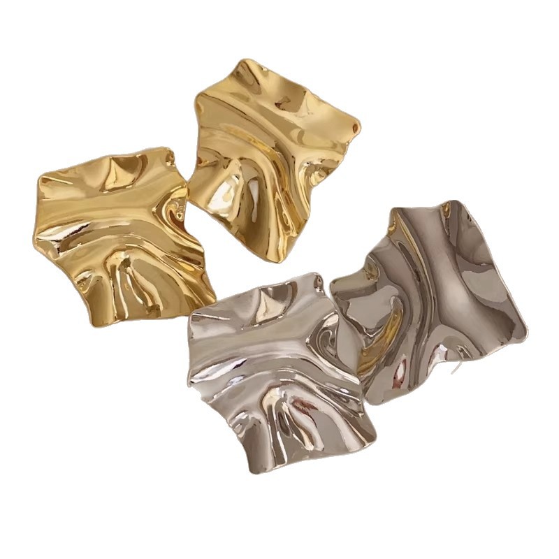 Metal Simple Ear Accessories Geometric Irregular Exaggerated Mirror Earrings