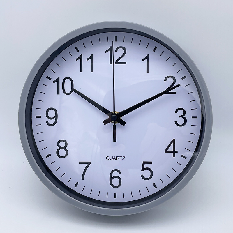 8-inch Silent Wall Clock Compass Movement Kitchen Bedroom Clock Can Add Logo Round