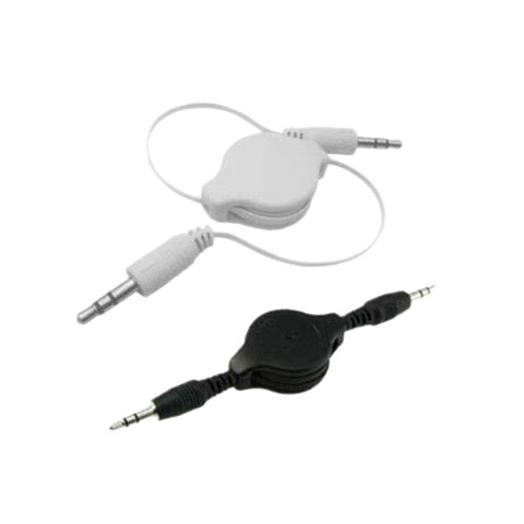 3.5mm dual male audio loop cable TPE soft car AUX phone microphone speaker extension cable retractable cable
