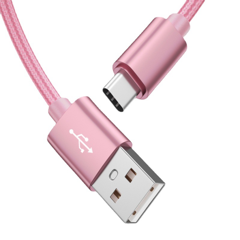 Nylon Data Cable for Apple Android Micro Huawei Type-C Fast Charging iPhone Phone Charging Cable