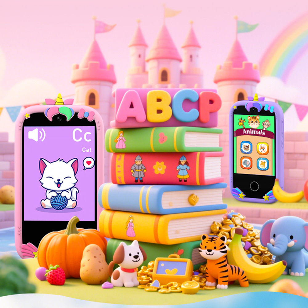 Zongxin W5 Children's MP3 Phone Video Recording Photo Entertainment Cartoon Unicorn Camera Fun Game Touch Large Screen