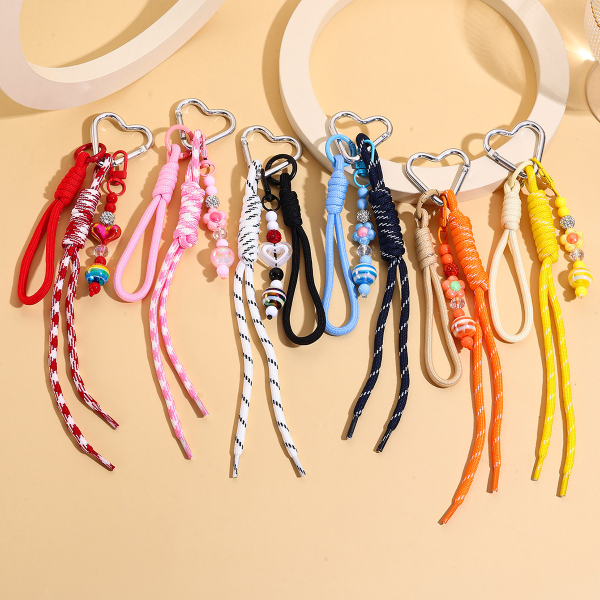 Dopamine hand-woven hanging rope sweet bag pendant multi-purpose woven keychain
