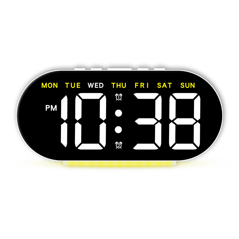Innovative Atmosphere Lamp LED Large Character Digital Clock Date Table Clock Multifunctional Digital Alarm Clock GH8033