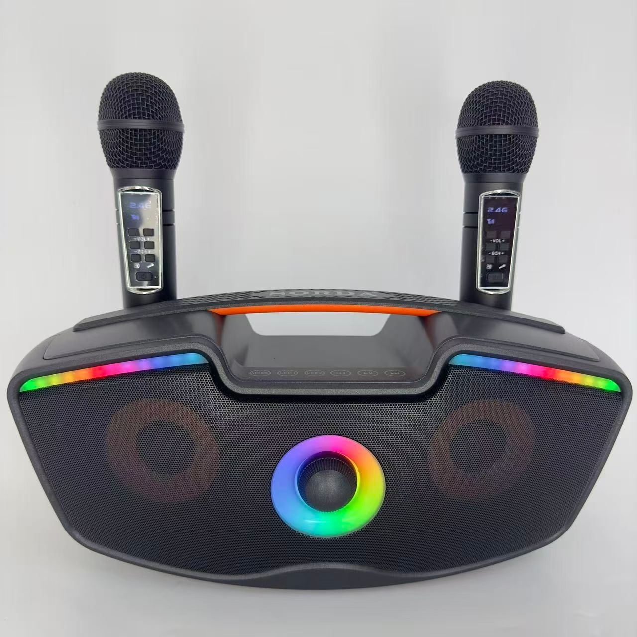 SD-219 Bluetooth Speaker Wireless Dual Microphone Karaoke Home Children K-Song Machine Outdoor Portable Speaker