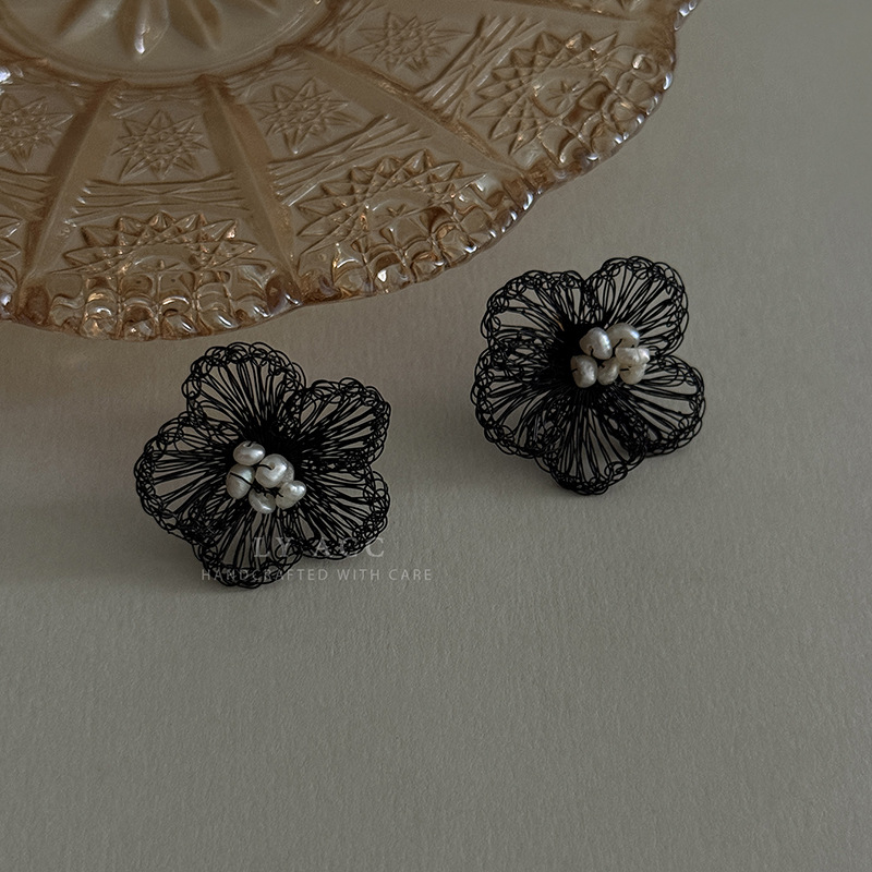 Simple Sweet Handmade Flower Stud Earrings Elegant Exquisite Earrings Absolutely Beautiful Earrings