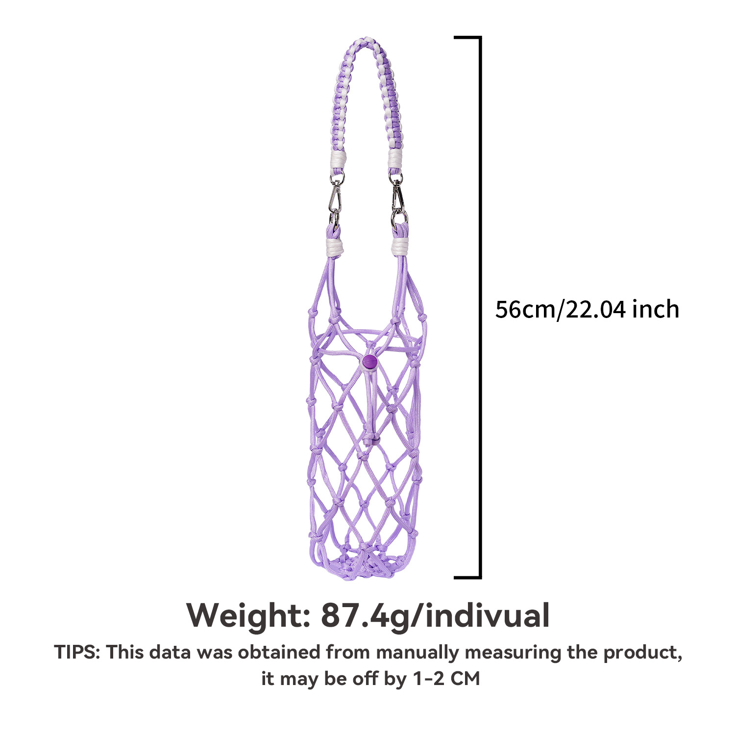 New Stanley Cup Accessory Mesh Bag Cup Cover Handwoven Water Bottle Portable Handheld Rope Outdoor