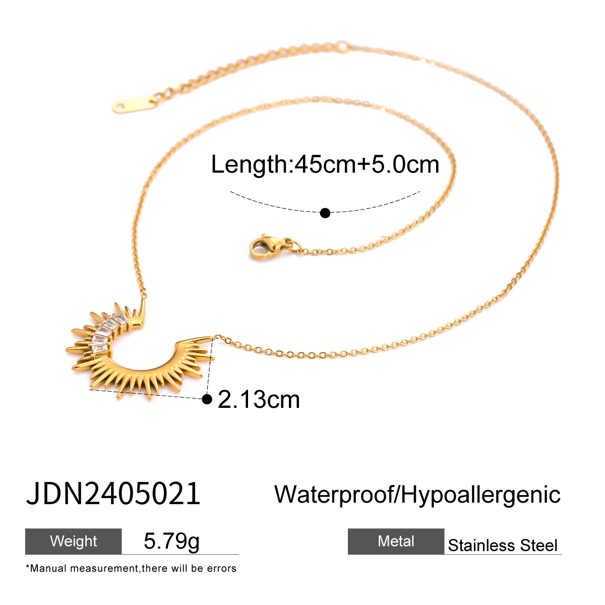 Jieding rhinestone titanium steel necklace collarbone chain stainless steel accessories