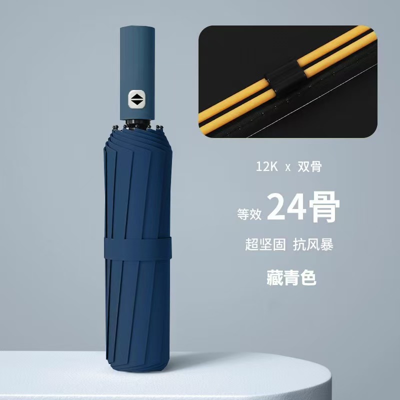 【②④骨自动伞】*藏青色