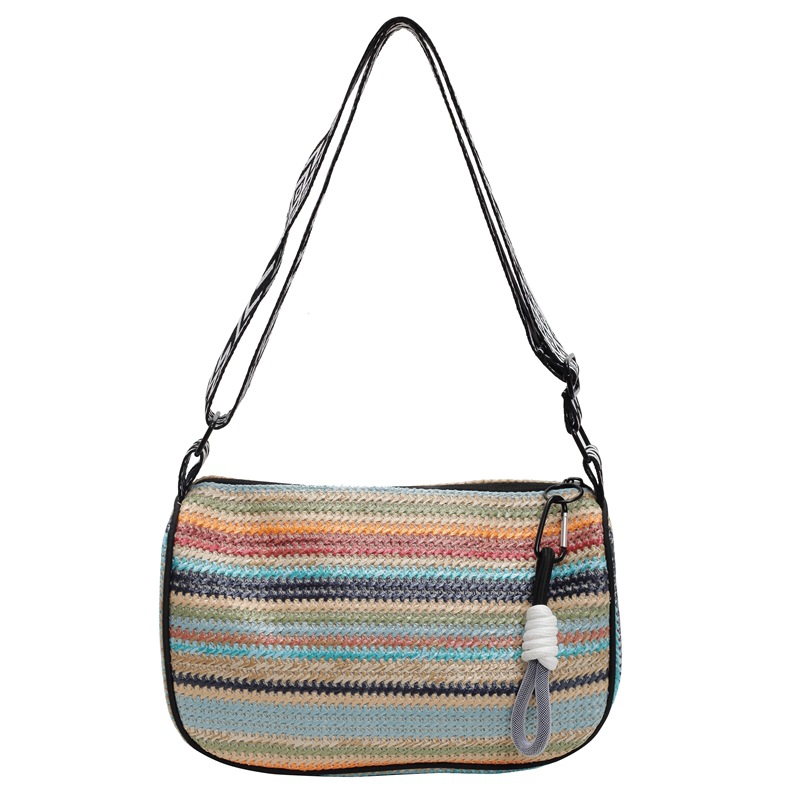 Handwoven Bag for Women 2025 New Summer Crossbody Bag Popular Beach Vacation Shoulder Bag Straw Bag