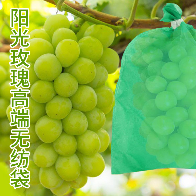 Binding wire grape bag green sunshine rose special breathable bird-proof non-woven grape bag fruit bag