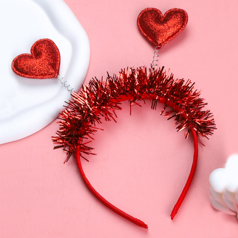 Valentine's Day Glitter Spring Love Headband Party Wedding Cupid Sequins Women Children Universal Headband