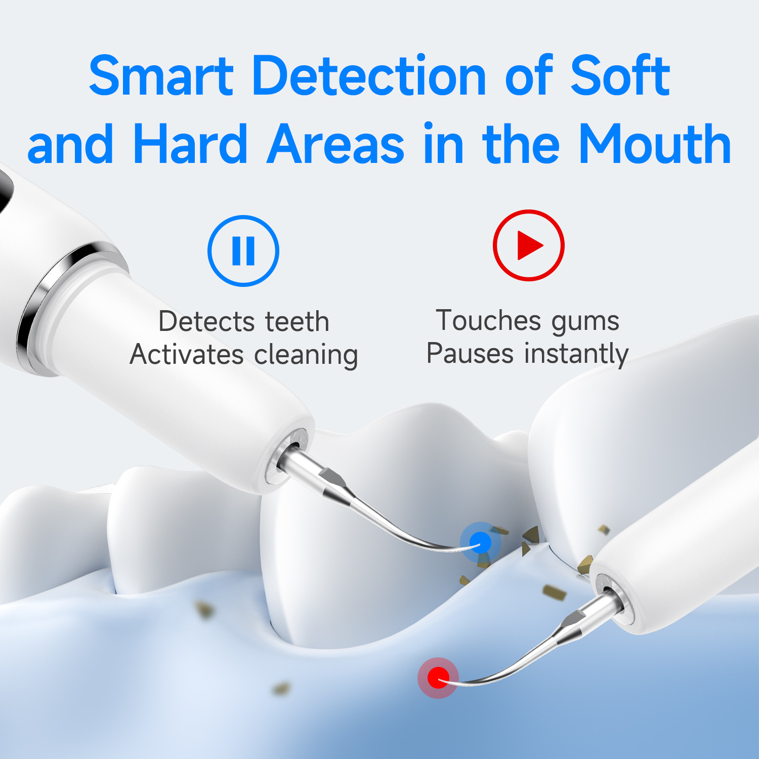 Cross-border ultrasonic teeth cleaner for removing plaque an