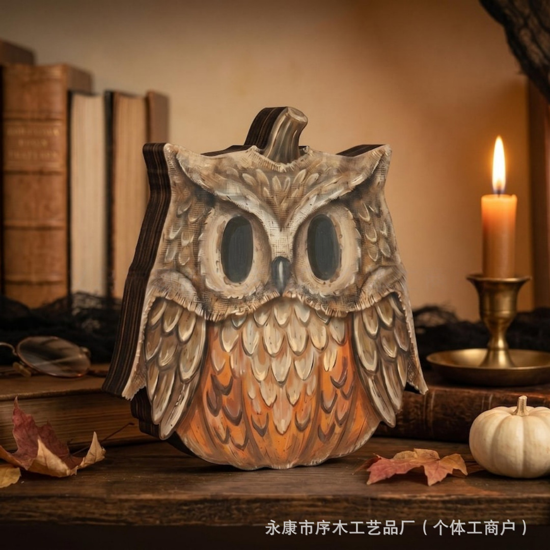12*14*1.6cm(两面都有图案） · 万圣节木质摆件两层04