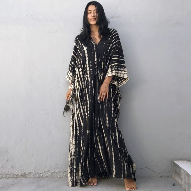 New Ombre Long Dress Beach Cover Up Vacation Long Dress Bikini Outer Swimsuit Cover Up Sun Protection