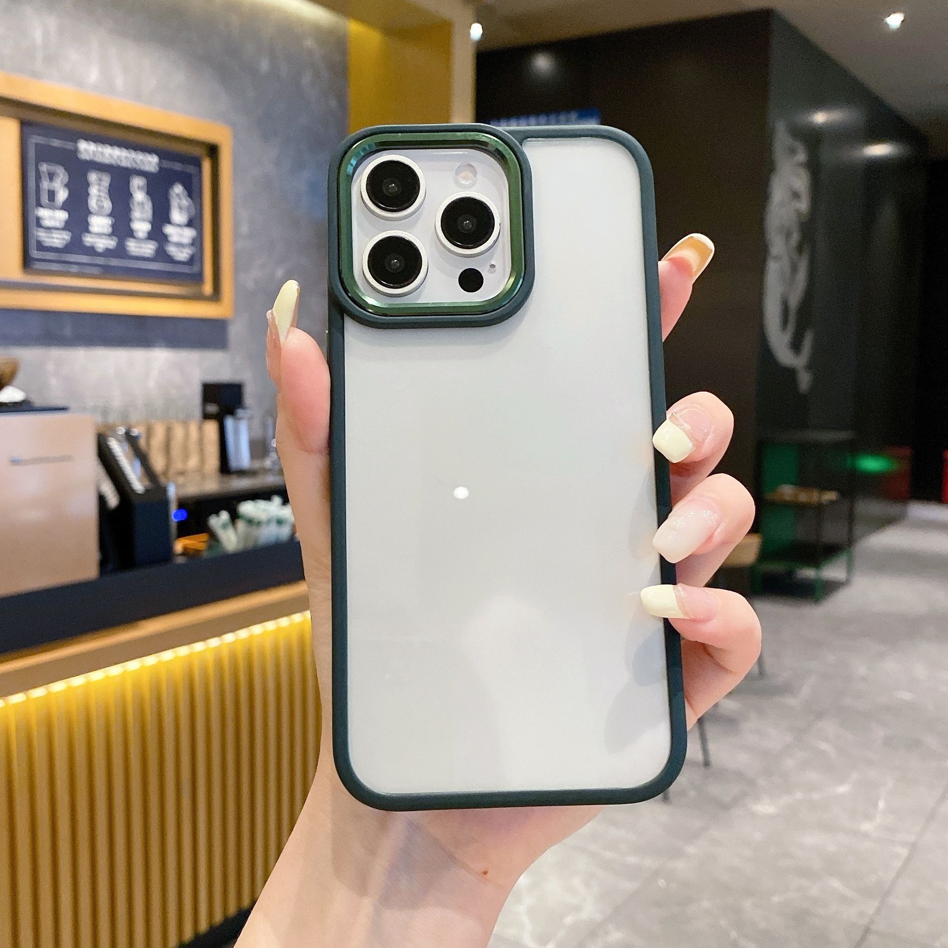 Compatible iPhone 16 Pro phone case metal lens Apple 15 Pro Max gold shield case anti-drop 13 PM case
