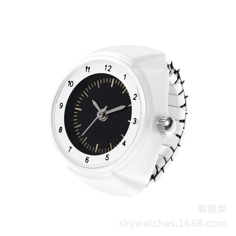 [Ring Watch] New Watch Small Fresh Simple Quartz Watch Middle School Student Glass Printing