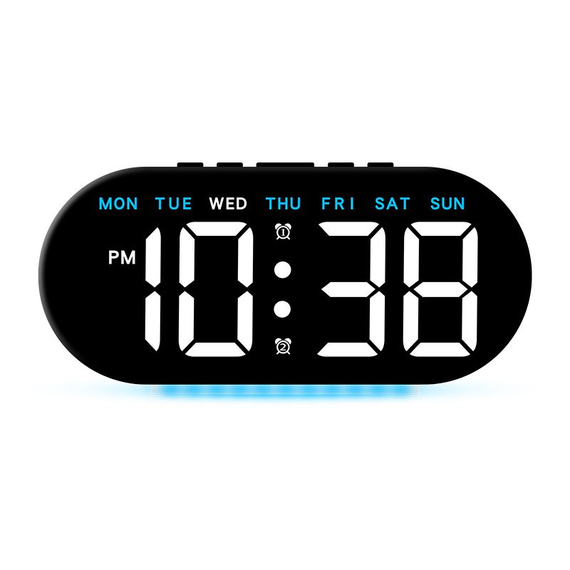 Innovative Atmosphere Lamp LED Large Character Digital Clock Date Table Clock Multifunctional Digital Alarm Clock GH8033