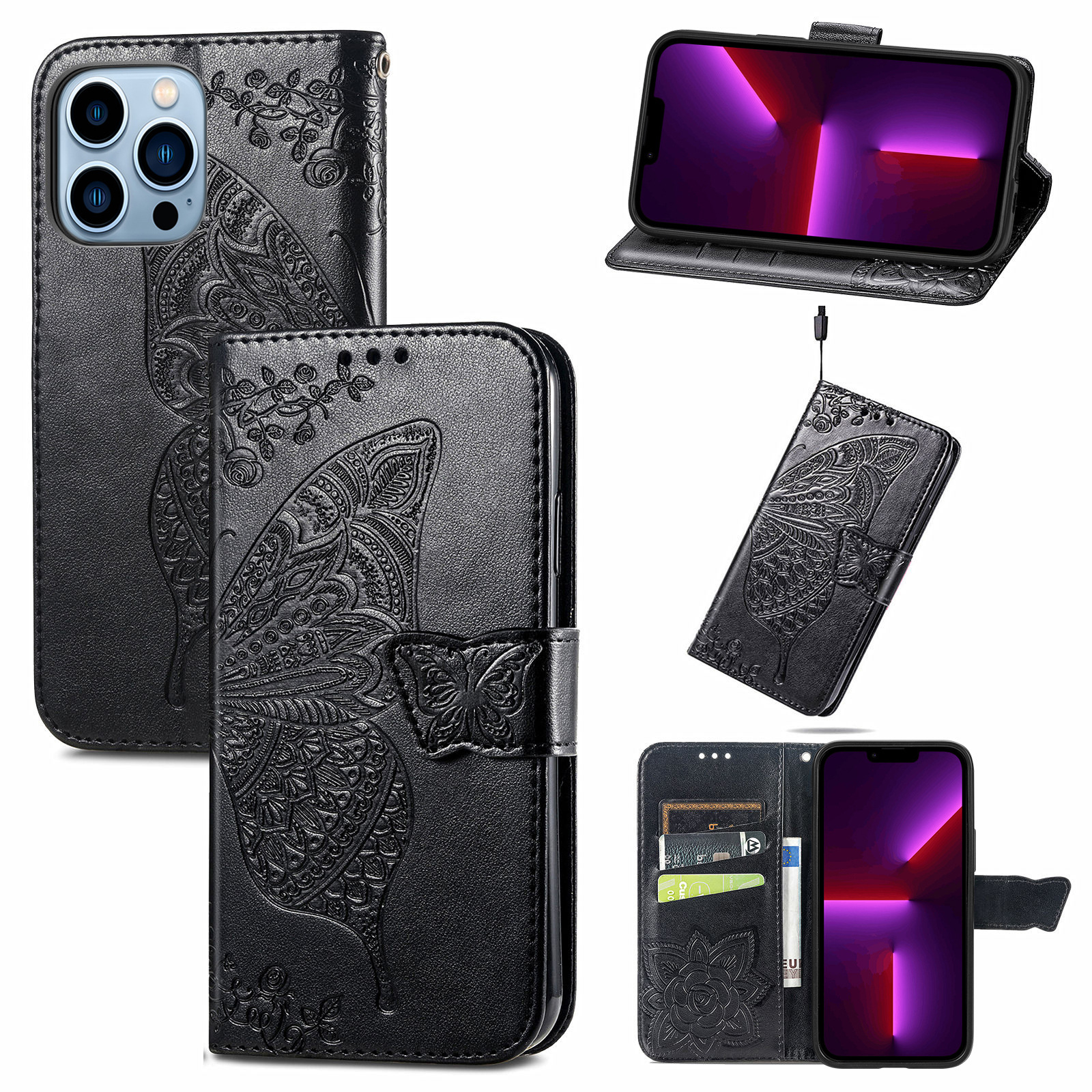 For Apple 18Pro phone leather case flip iPhone17 phone case embossed XR leather protective case
