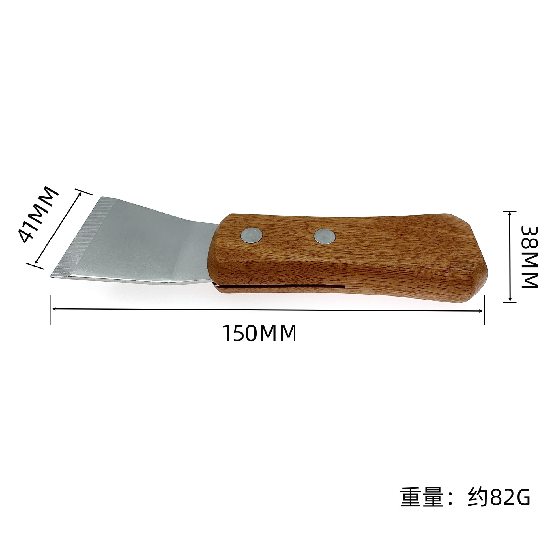 Double-head wooden handle range hood scraper, fan blade dedicated cleaning stainless steel kitchen appliance cleaning tool, oil scraper