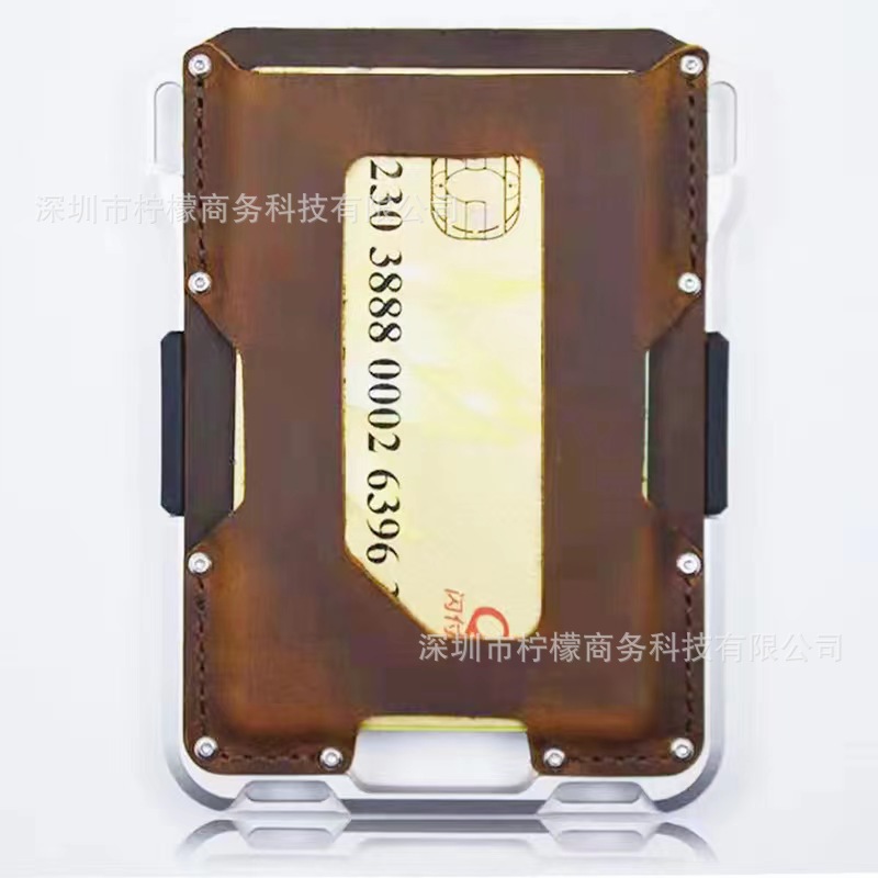 Direct Sale Metal Wallet Metal RFID Card Holder Card Sleeve Anti-theft Aluminum Alloy Credit Card Clip Bank Card