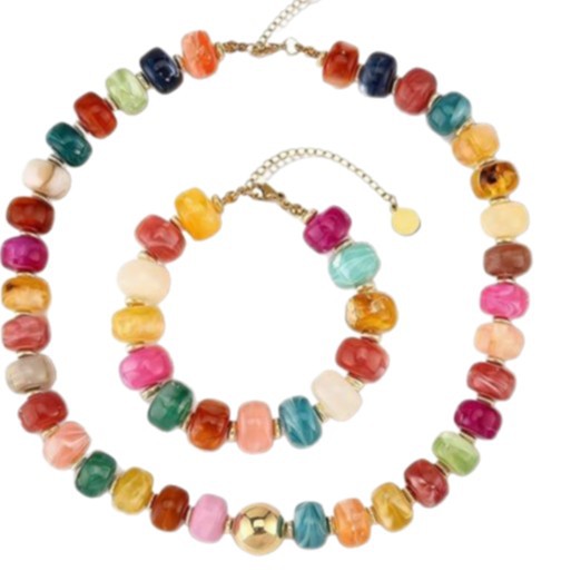 New Milad Style Gradient Acrylic Geometric Bracelet Necklace Simple