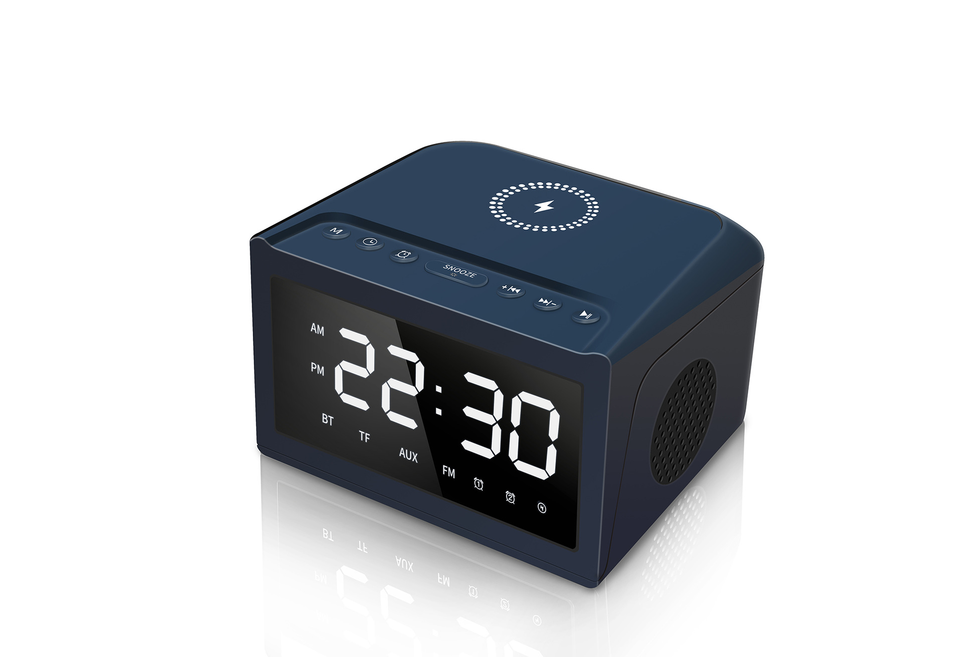 Hotel speaker Bluetooth speaker wireless charging electronic alarm clock speaker clock wireless charging HF18W home