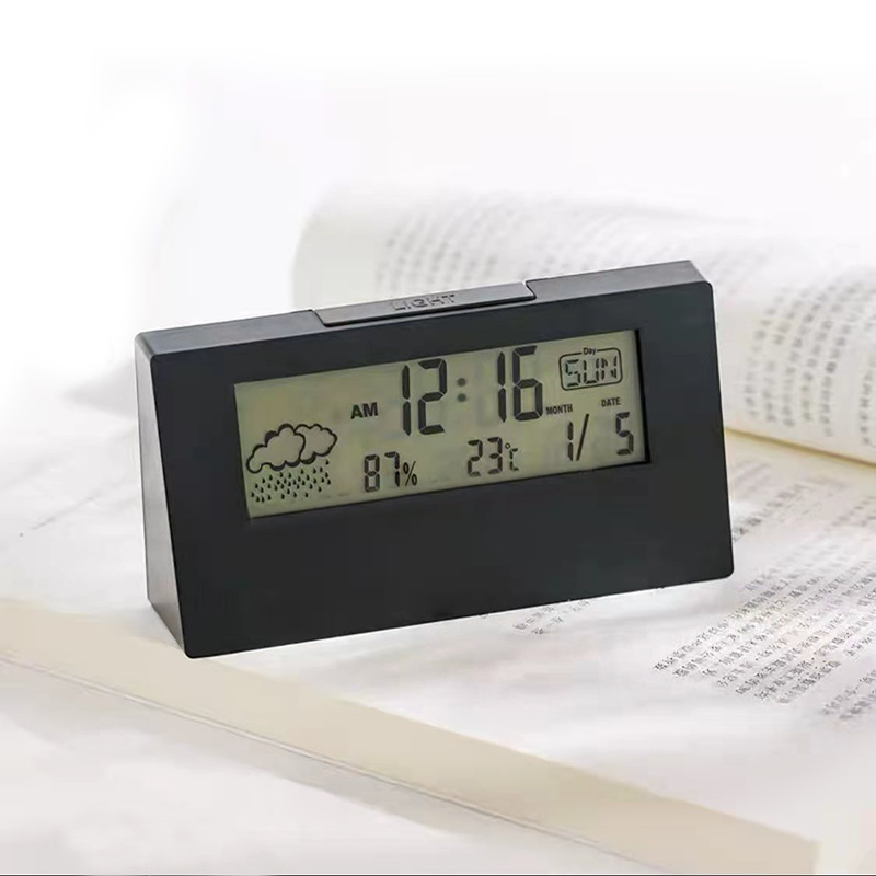 LCD Large Screen Alarm Clock Desktop Type Simple Multifunctional Silent Digital Electronic Alarm Clock