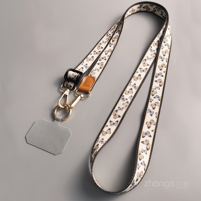 Zhenge phone strap crossbody solid color side long neck adjustable back strap detachable multi-use back strap simple