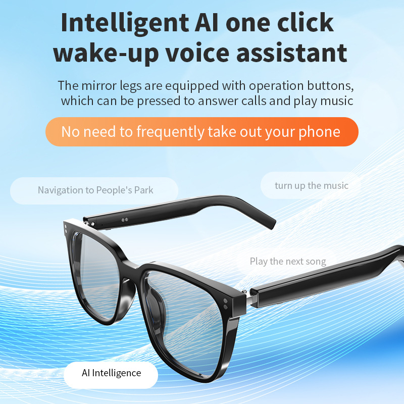 New AI Smart Translation Bluetooth Glasses M10Pro Color Changing Sunglasses Open Audio Casual Sports