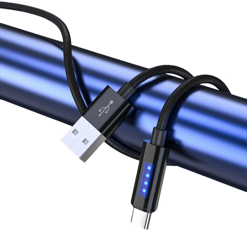 New Type-C Fast Charging 120 for Huawei Apple Running Light Smart Power Off Charging Cable Data Cable