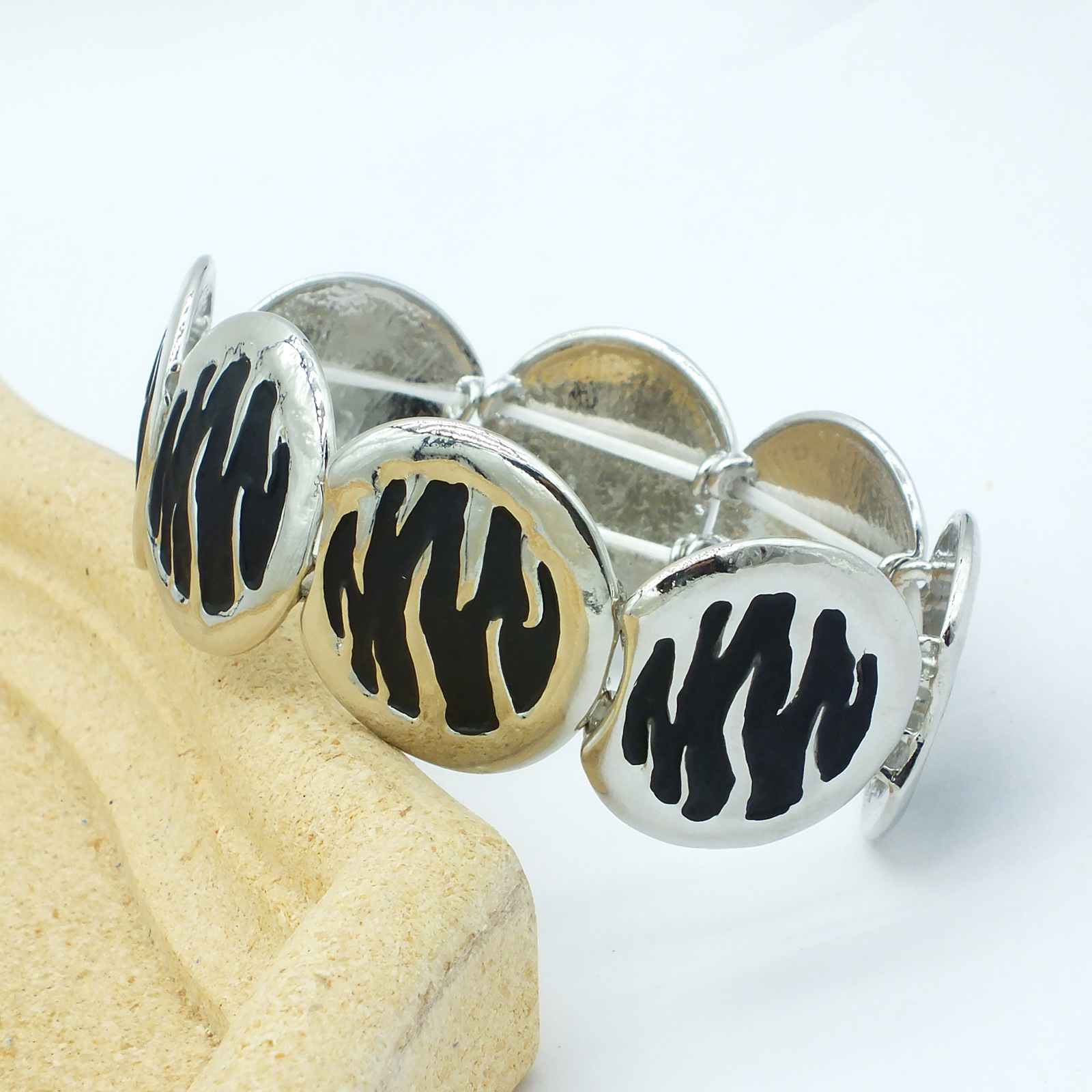 B630 Accessories Women's Elastic Oil Drop Bracelet Vintage Enamel Color Bracelet