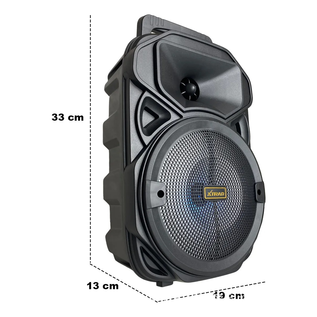 Black Colorful Bluetooth Karaoke Speaker with Microphone