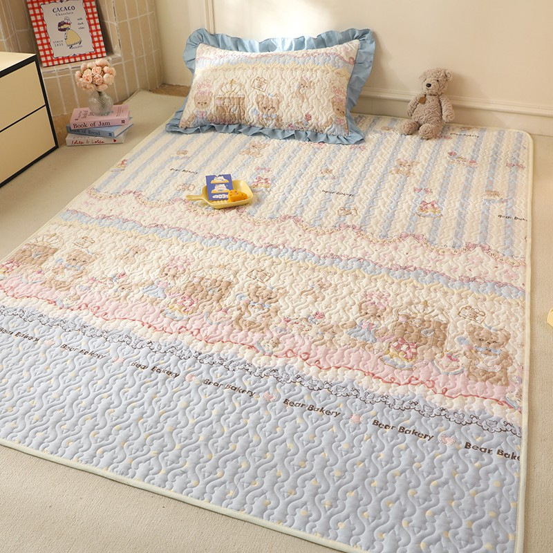 Cotton crawling mat protective pad machine washable fabric children crawling mat protective cover baby crawling mat anti-slip
