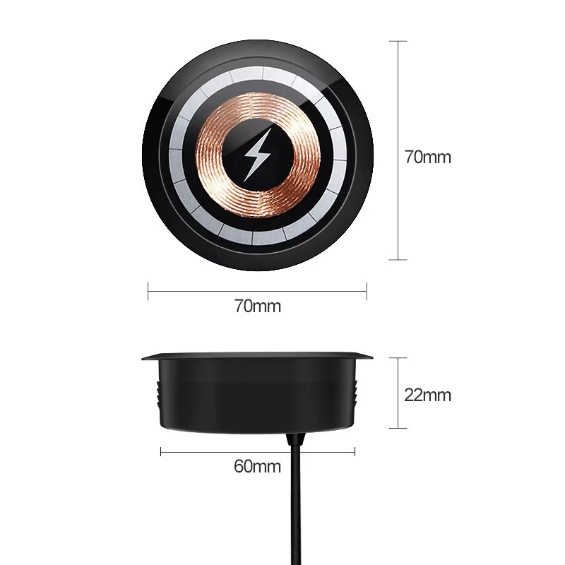 [] 25W Magnetic Embedded Wireless Charger Hidden Desktop Wireless Charger Sofa Bedside