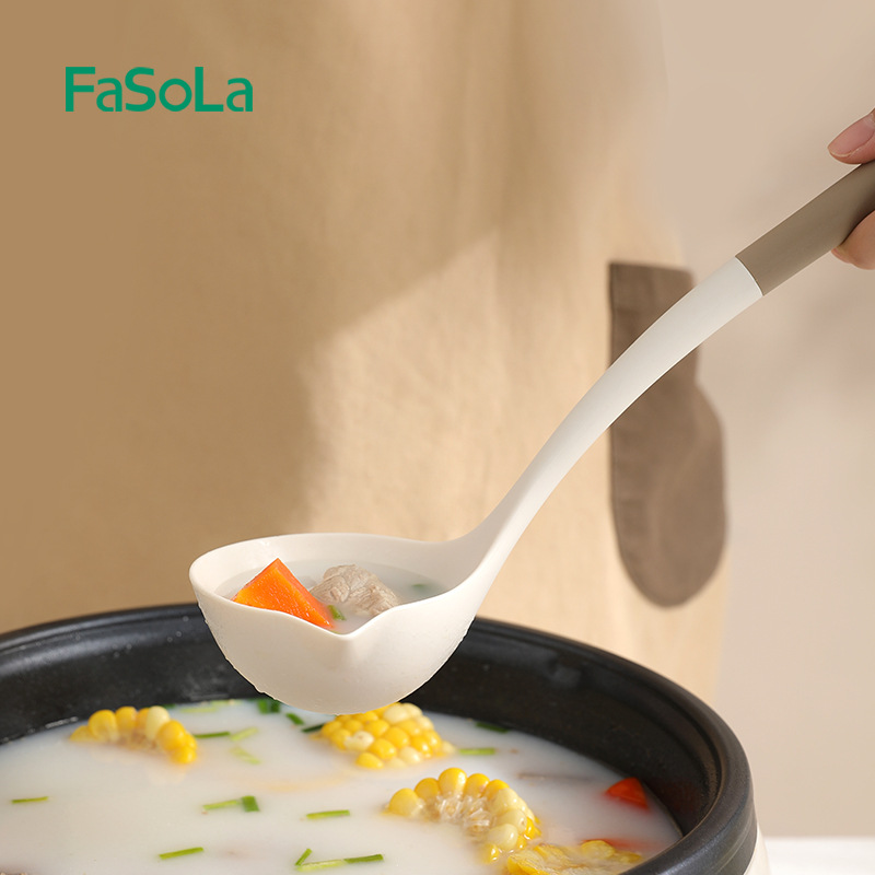 FaSoLa household spoon, soup spoon, spatula, non-stick pan special spatula, high temperature resistant silicone spatula