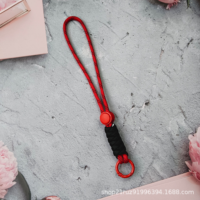 Phone diagonal lanyard long color-block knot colorful phone case original design