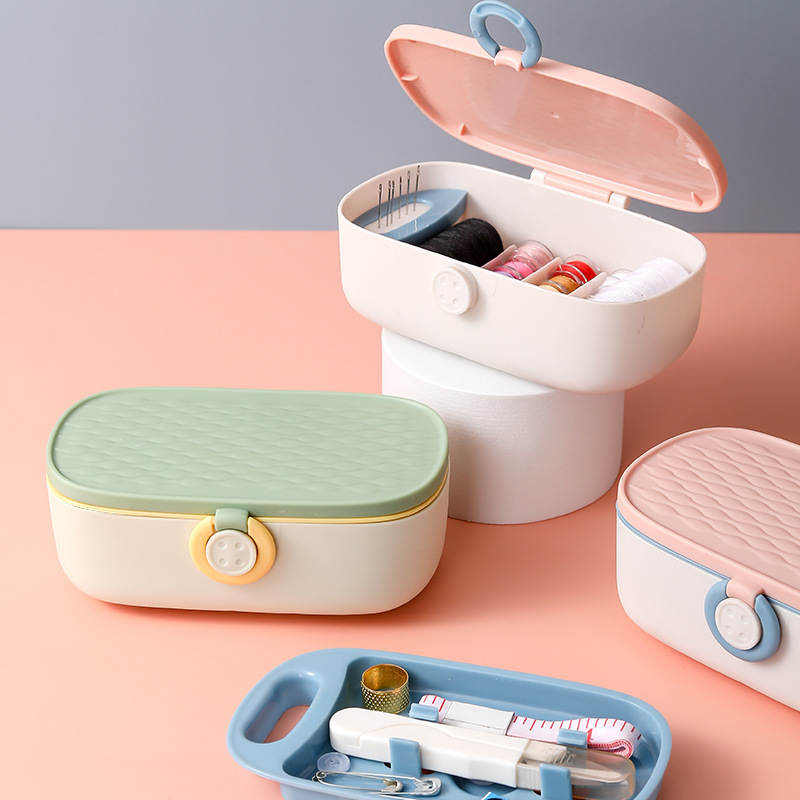 Sewing needle storage box household hand sewing multifunctional portable sewing box sewing kit sewing clothes tool threader