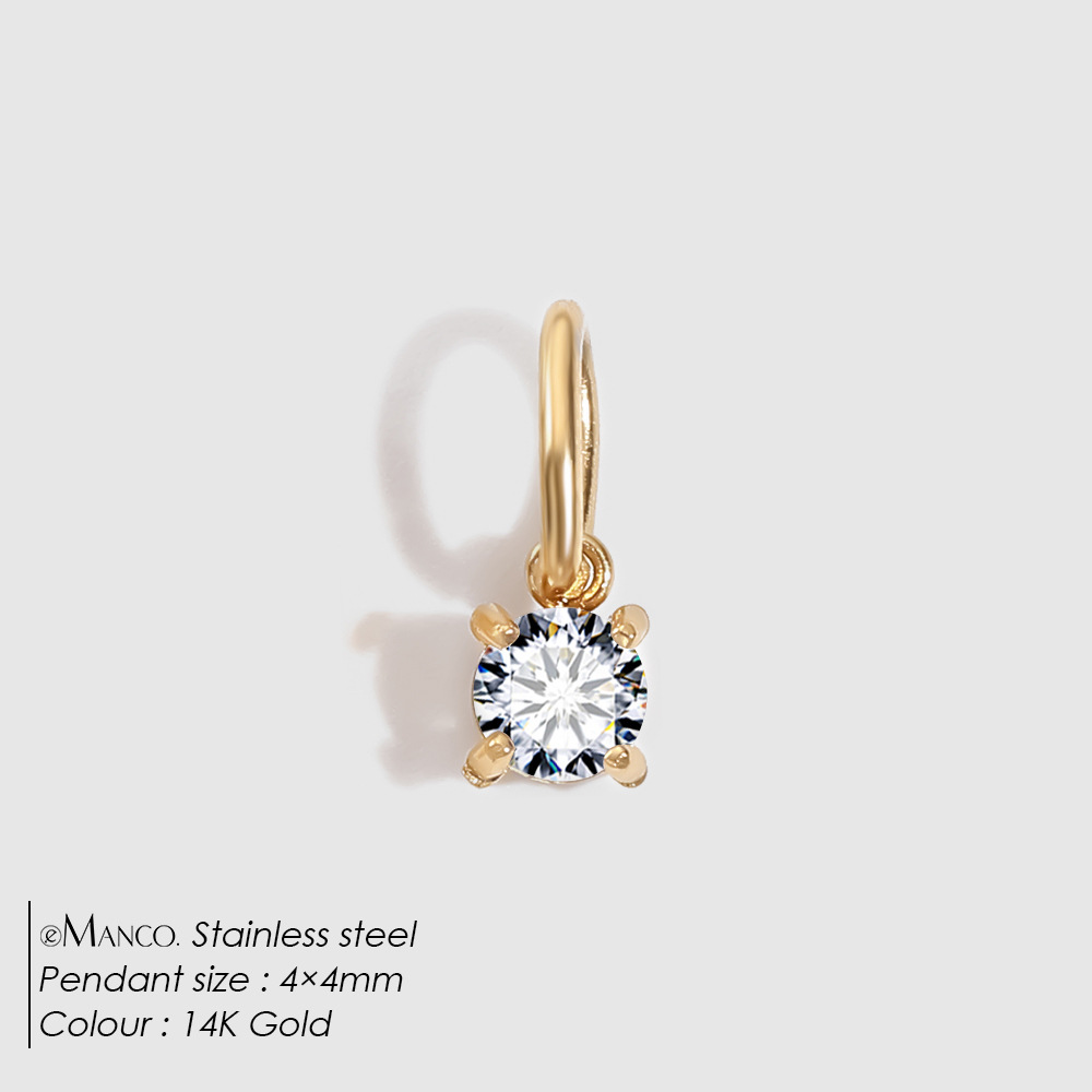 eManco Zircon DIY Necklace Pendant Women's Sense Zircon Pendant