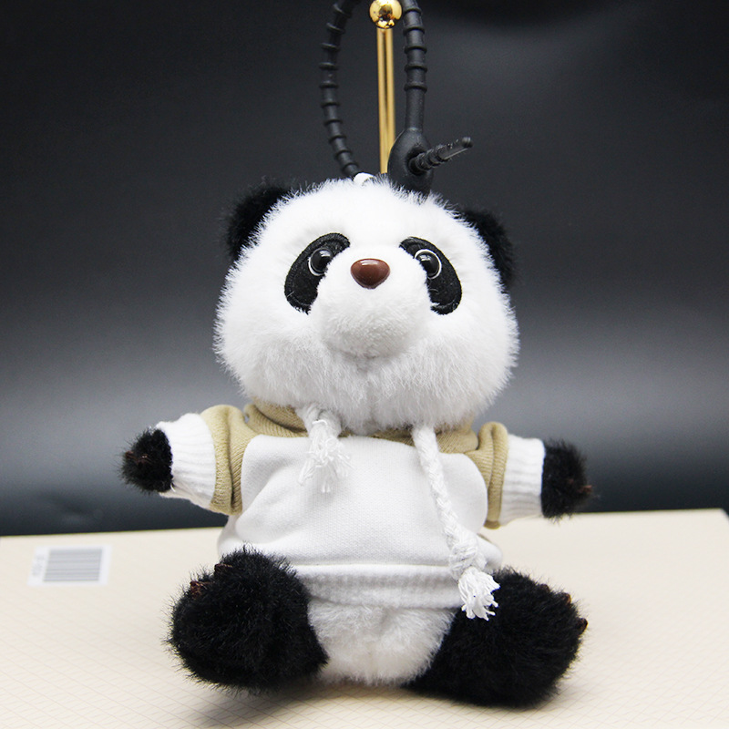 Panda pendant backpack couple keychain Chengdu base giant panda charm toy doll custom LOGO