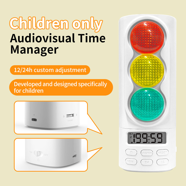 New Visual Traffic Light Timer Student Self-discipline Learning Time Management Multifunctional Timer