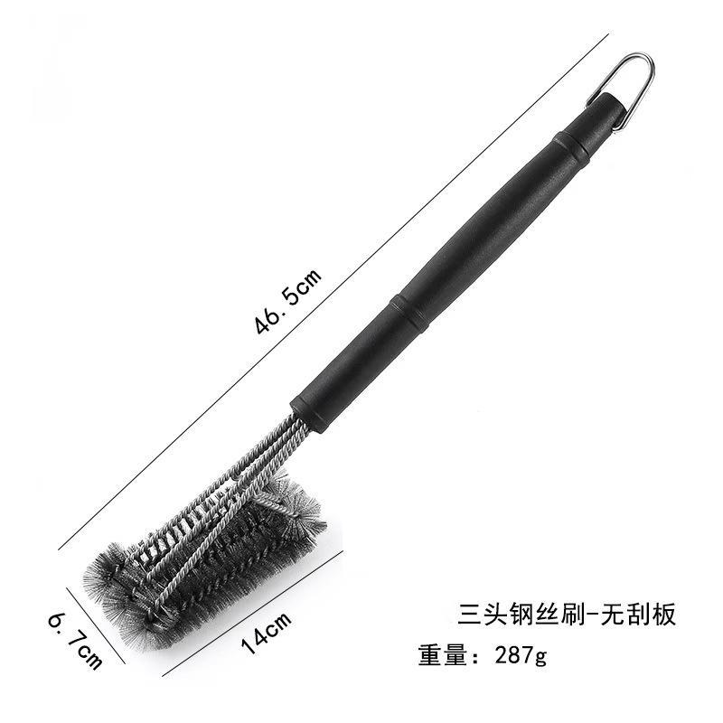 Special BBQ Grill Cleaning Brush Grill Rack Brush Grill Net Kitchen Tool Steel Wire Outdoor Stainless Steel Wire Brush