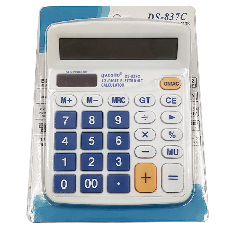 Multifunctional card calculator for office accounting, special 12-digit commercial financial portable