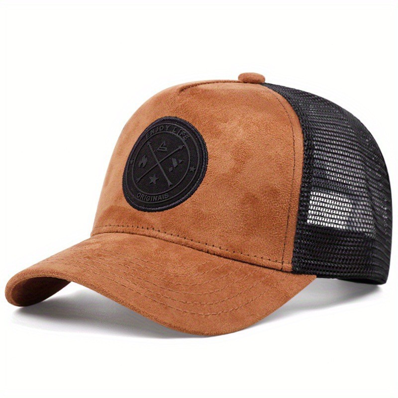 New unisex 3D round logo embroidered baseball cap, stiffened Oxford lining mesh cap, non-deforming