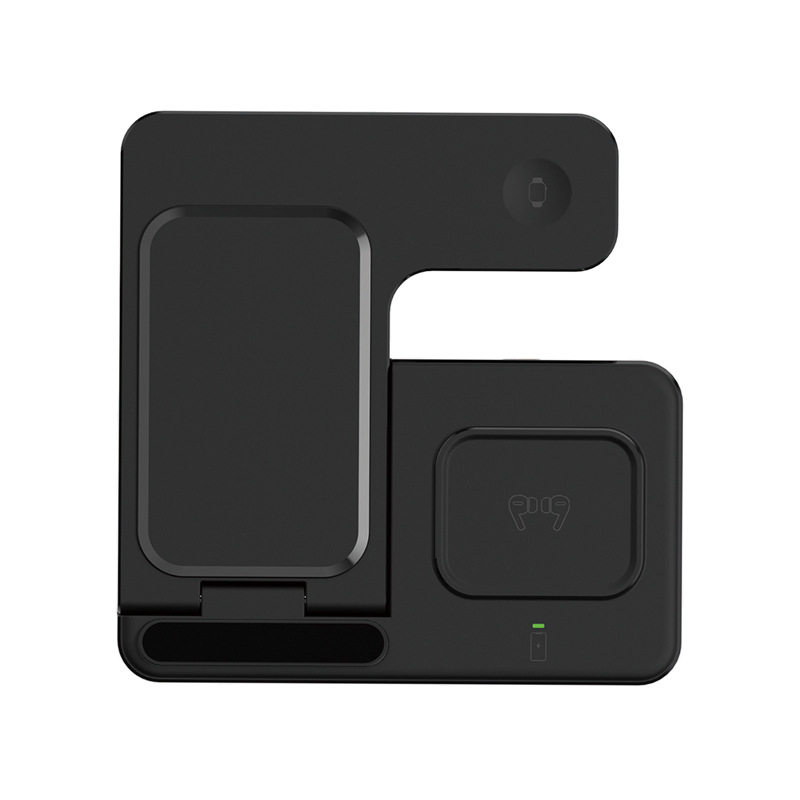 Three-in-one wireless charger for Apple phones watches earphones desktop fast charging foldable stand wireless charger